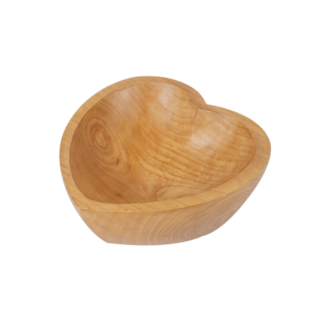 Ciotole in legno laccato a forma di cuore in legno di gomma